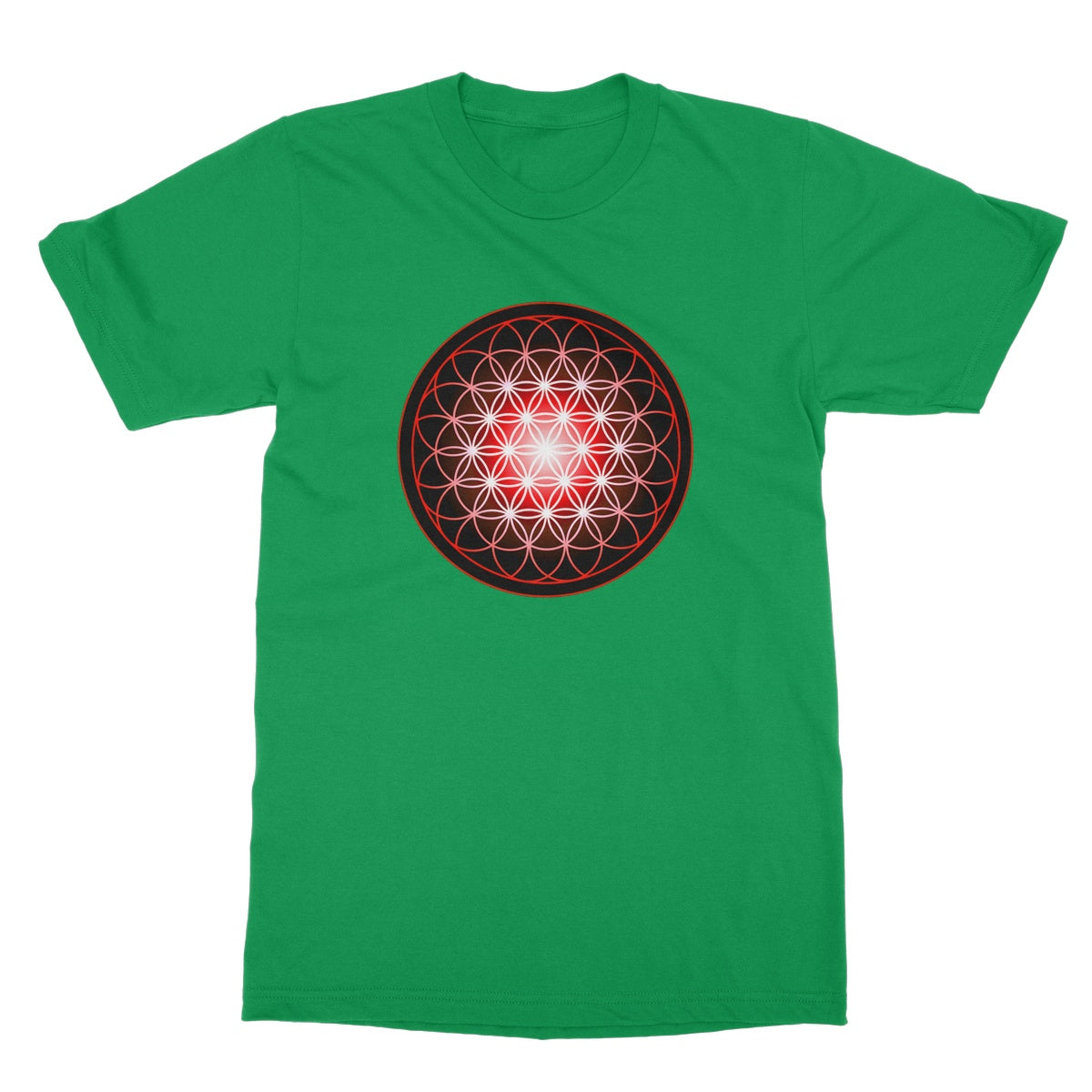 Flower of Life in Red Softstyle T-Shirt