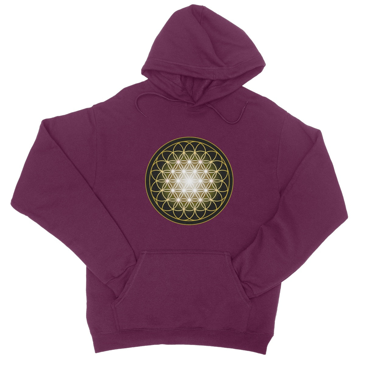 Flower of Life in Gold College Hoodie