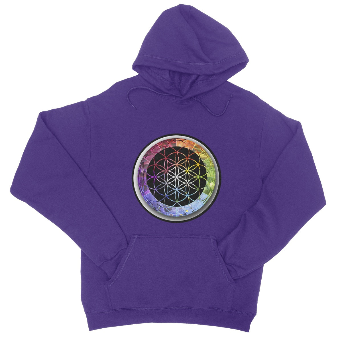 Flower of Life Rainbow College Hoodie - Nature of Flowers