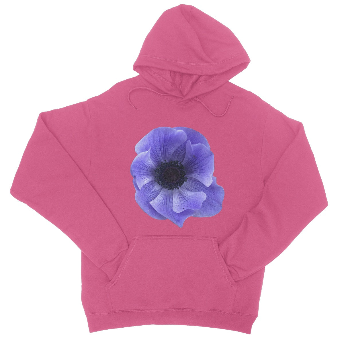 Mistral Blue Anemone Flower College Hoodie