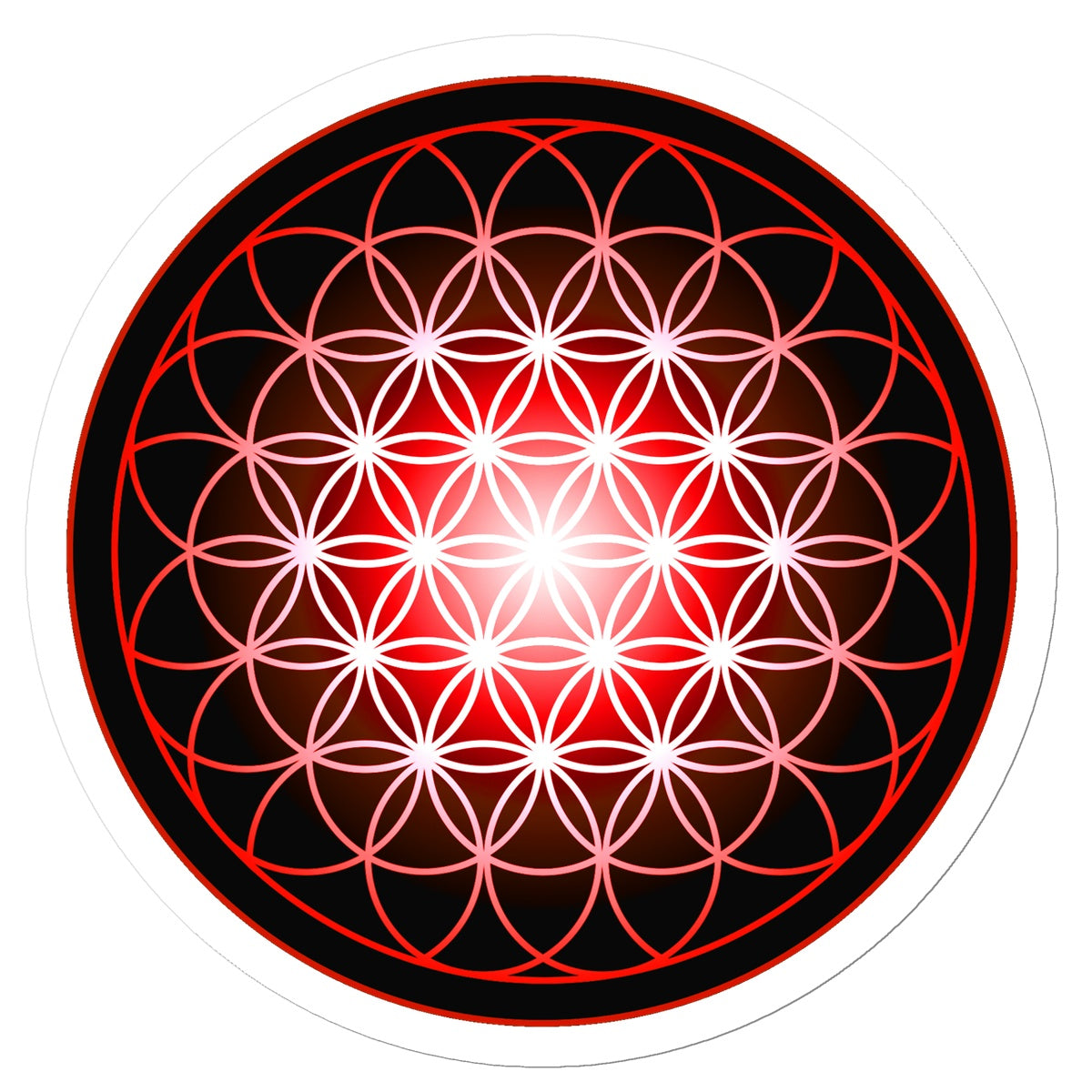 Flower of Life in Red Sticker