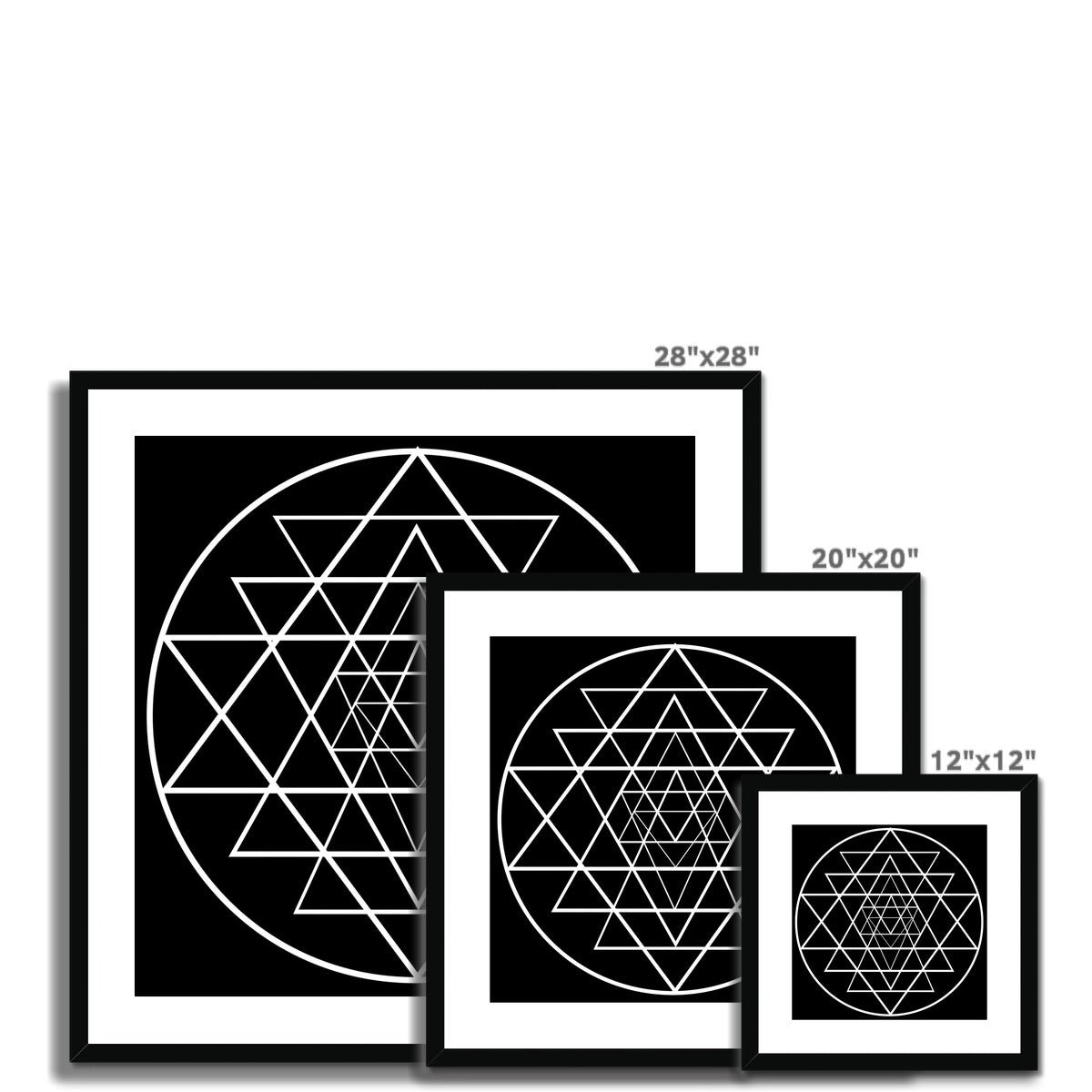 Shri Yantra Print Framed & Mounted Print - Nature of Flowers