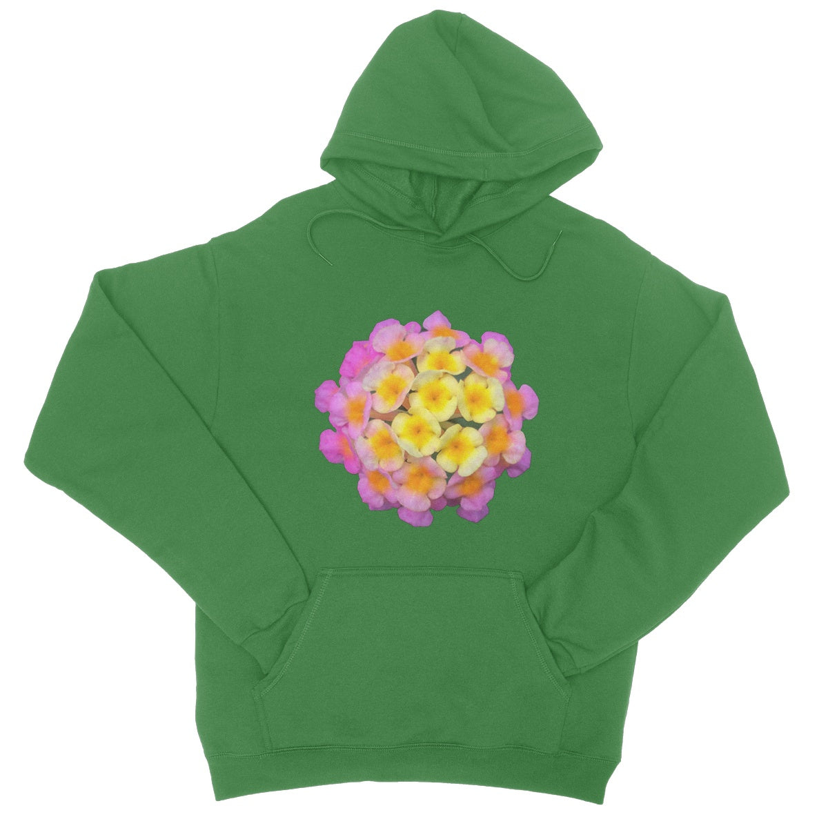 Pink Orange Flower College Hoodie