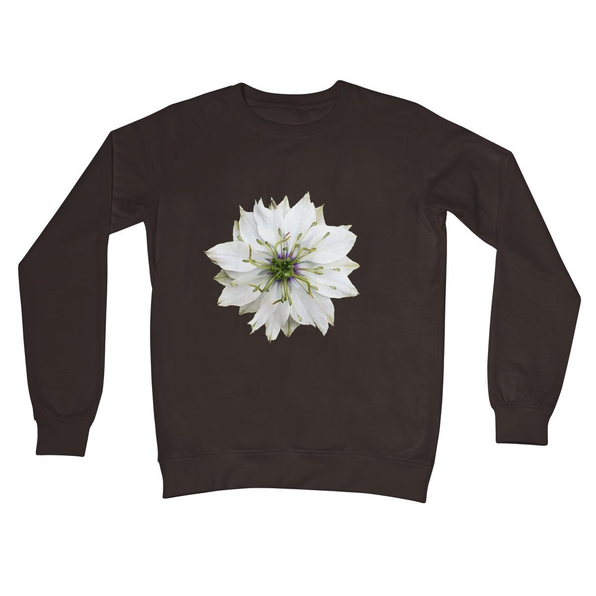 Love in the Mist Crew Neck Sweatshirt - Nature of Flowers