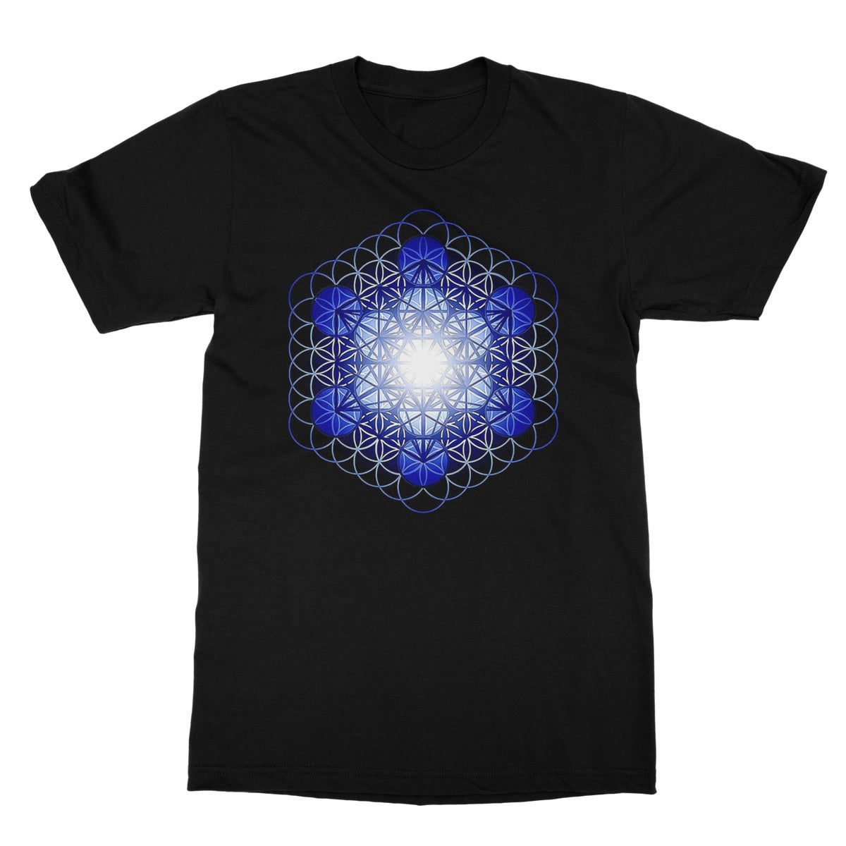 Fruit of Life Glow in Blue Softstyle T-Shirt