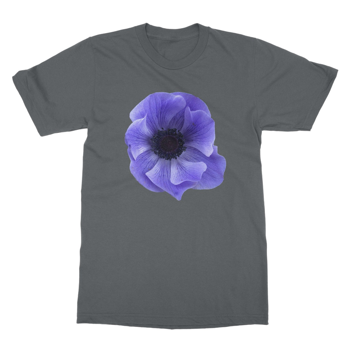 Mistral Blue Anemone Flower Softstyle T-Shirt