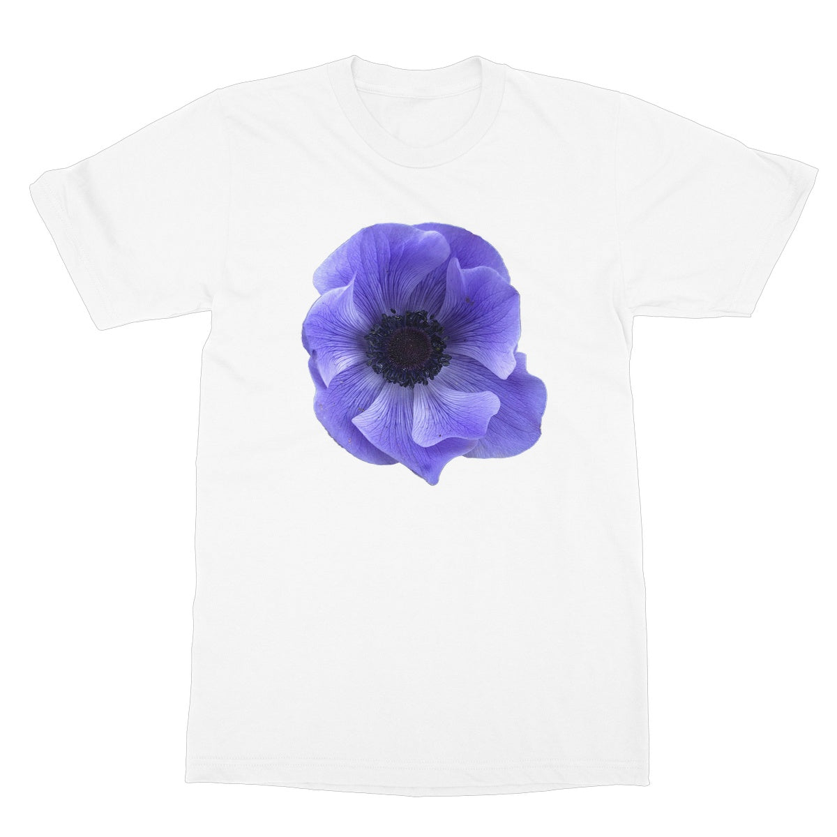 Mistral Blue Anemone Flower Softstyle T-Shirt