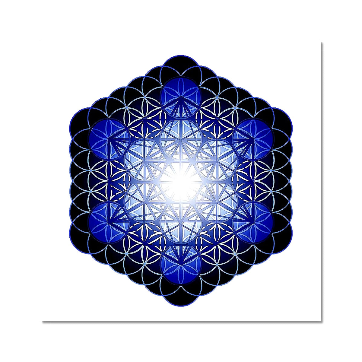 Fruit of Life Glow in Blue C-Type Print