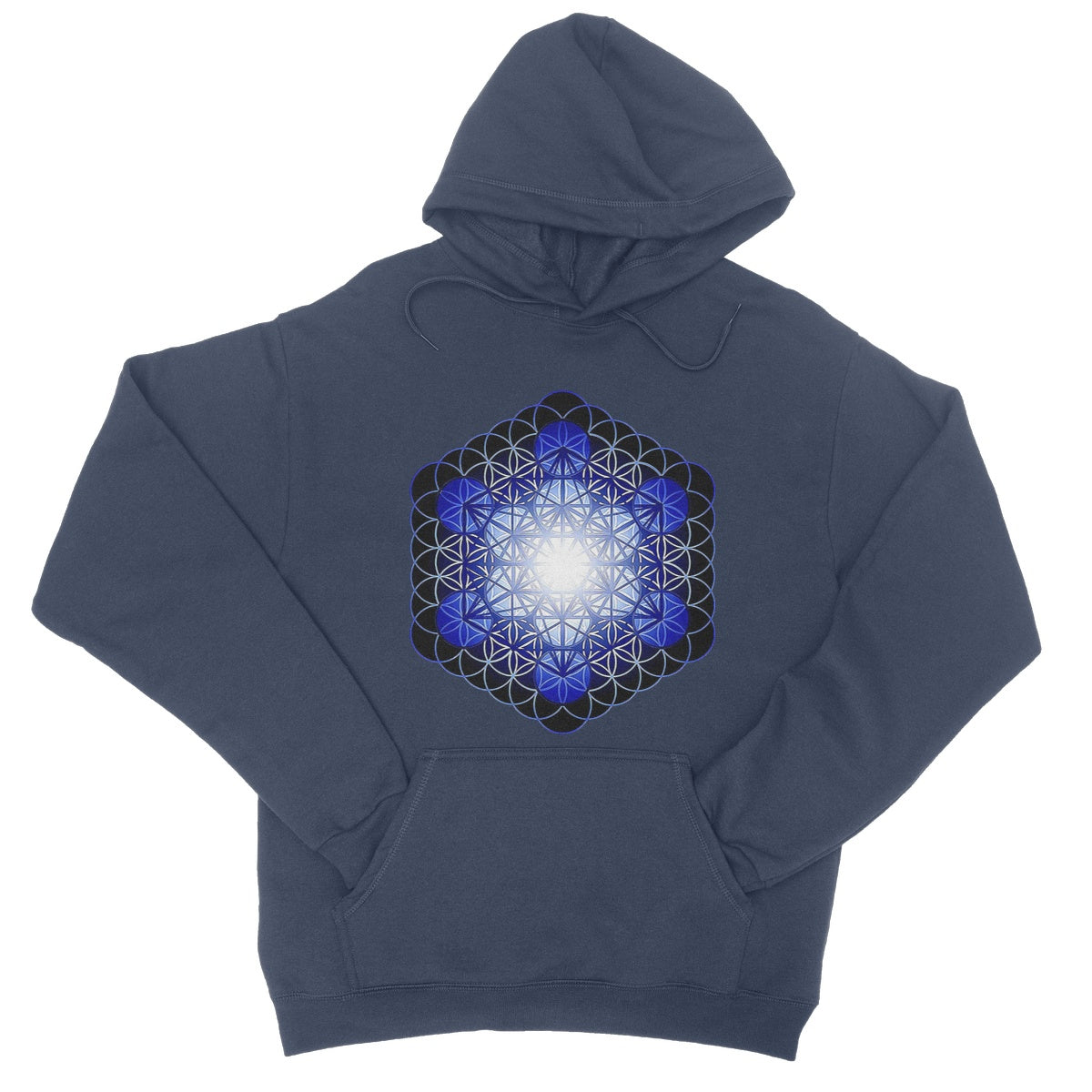 Fruit of Life Glow in Blue College Hoodie