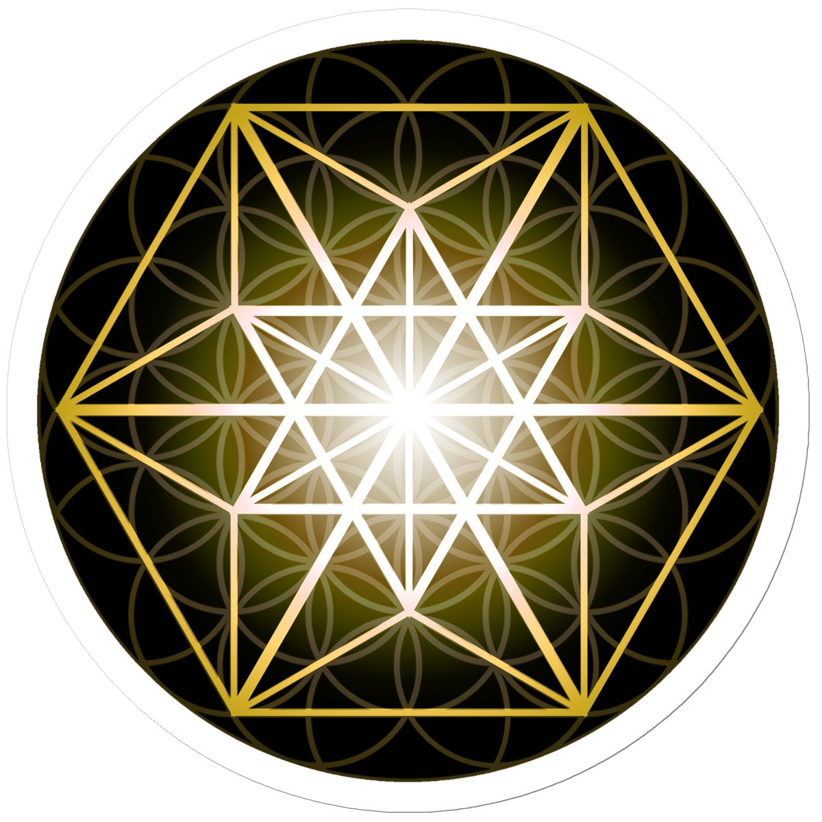 Vector Equilibrium in Gold Sticker