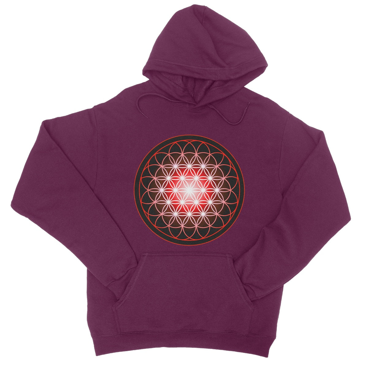Flower of Life in Red College Hoodie