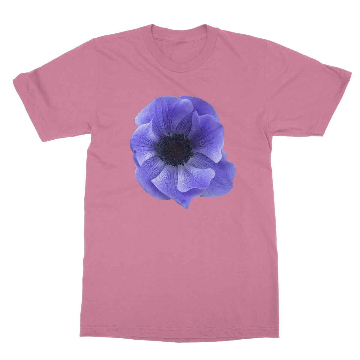Mistral Blue Anemone Flower Softstyle T-Shirt