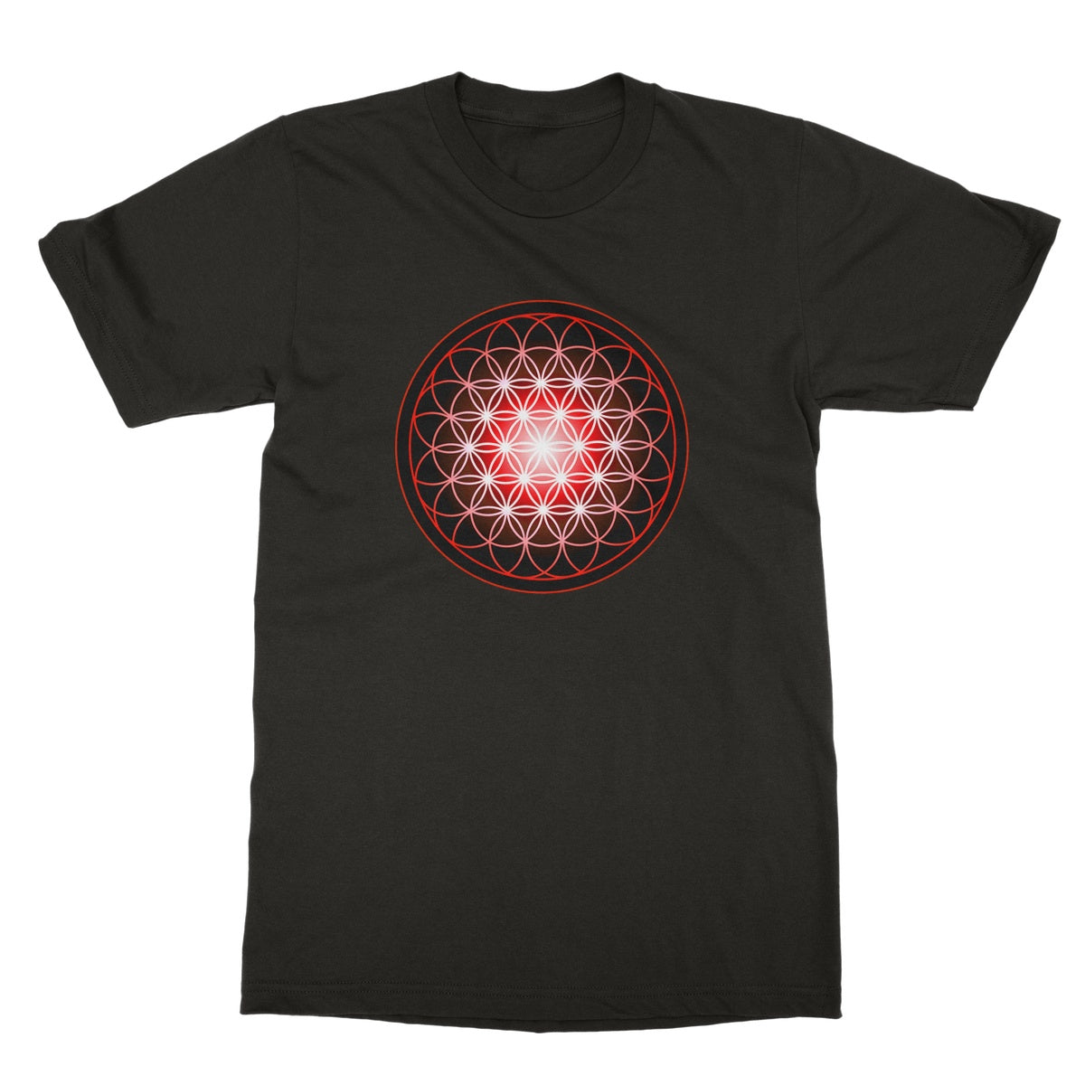 Flower of Life in Red Softstyle T-Shirt