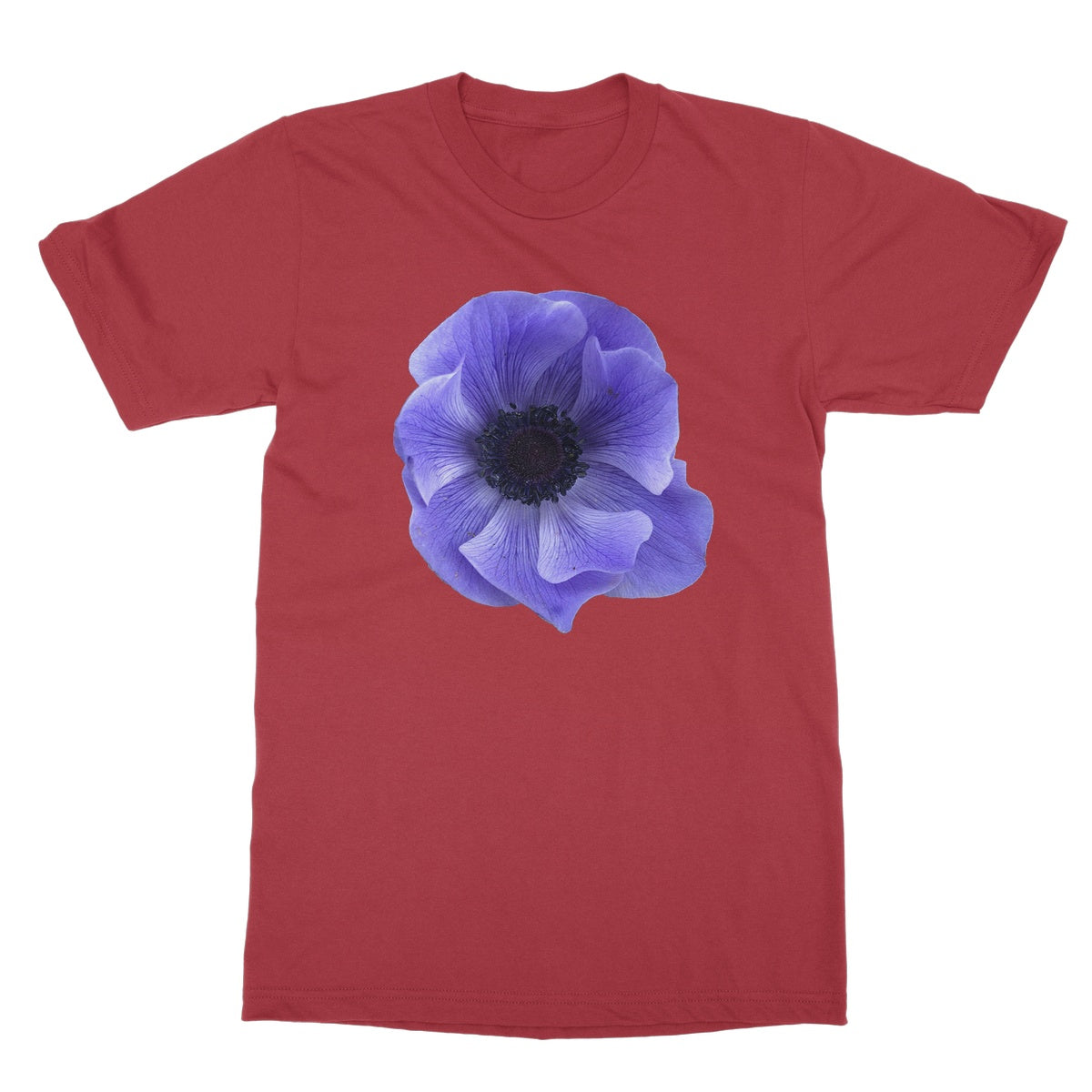 Mistral Blue Anemone Flower Softstyle T-Shirt