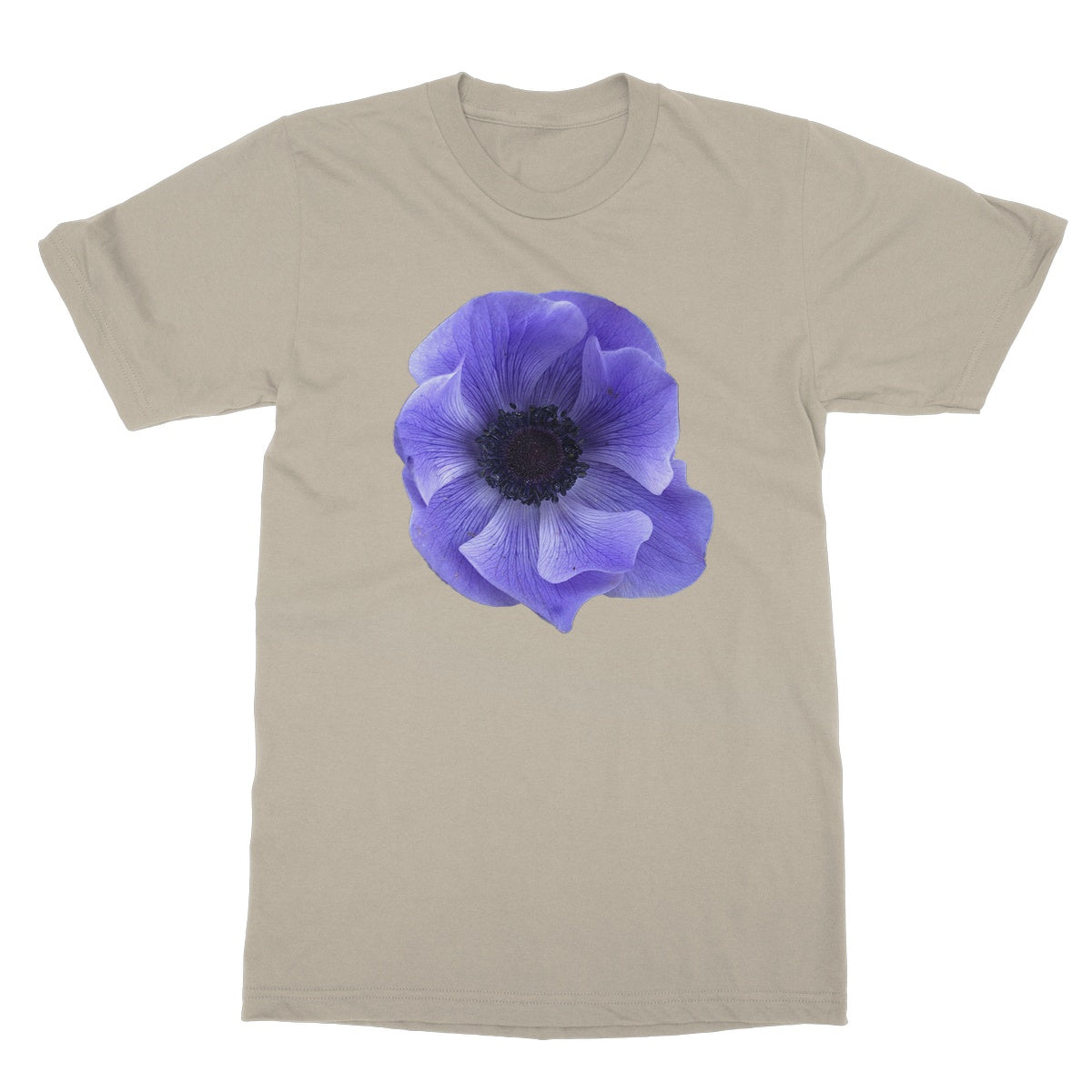 Mistral Blue Anemone Flower Softstyle T-Shirt