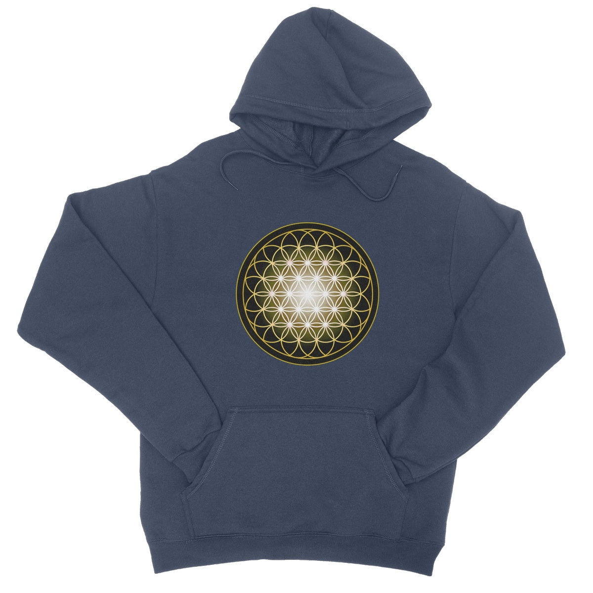 Flower of Life in Gold College Hoodie
