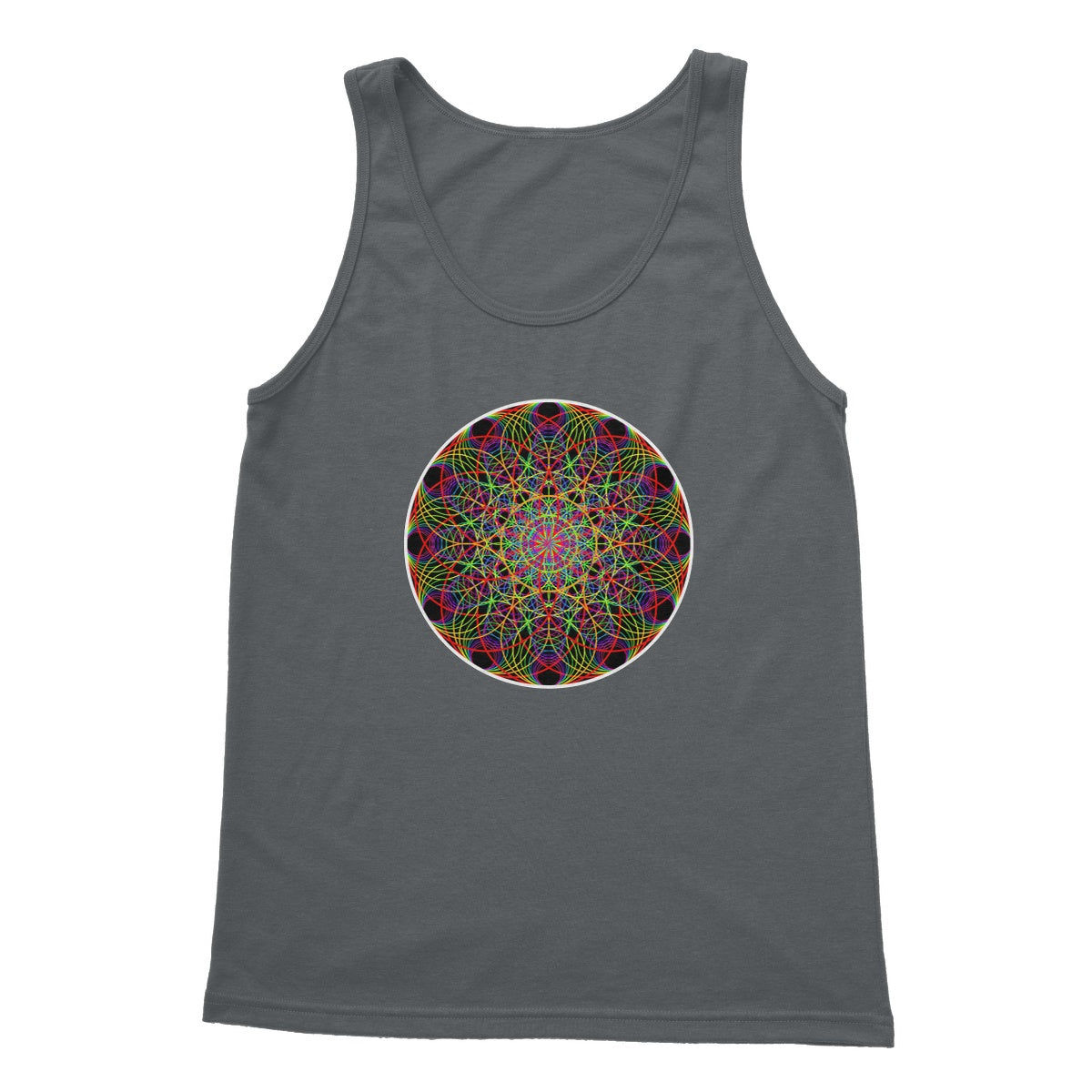 Twelve Sound Waves in a Circle Softstyle Tank Top - Nature of Flowers