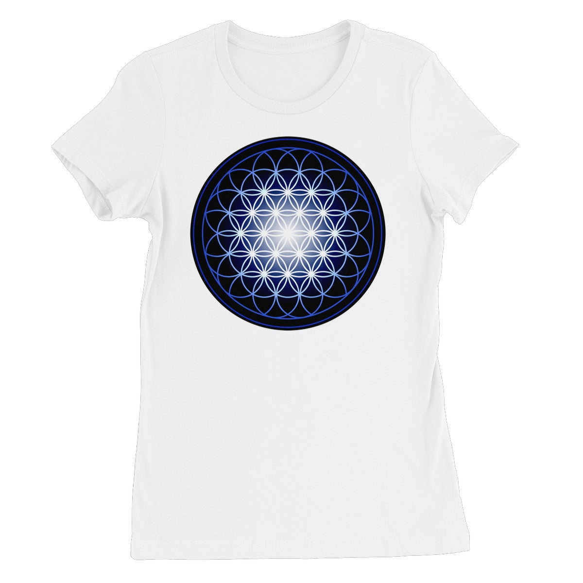Flower of Life in Blue Women's T-Shirt - Nature of Flowers