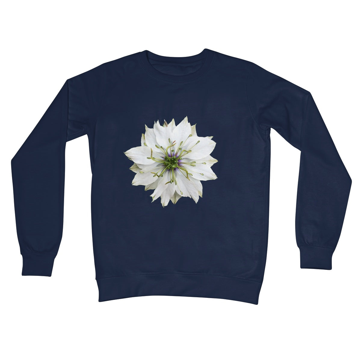 Love in the Mist Crew Neck Sweatshirt - Nature of Flowers