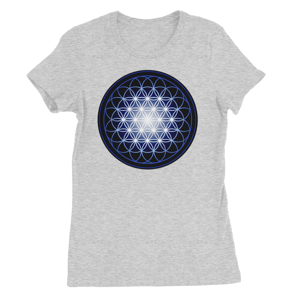 Flower of Life in Blue Women's T-Shirt - Nature of Flowers