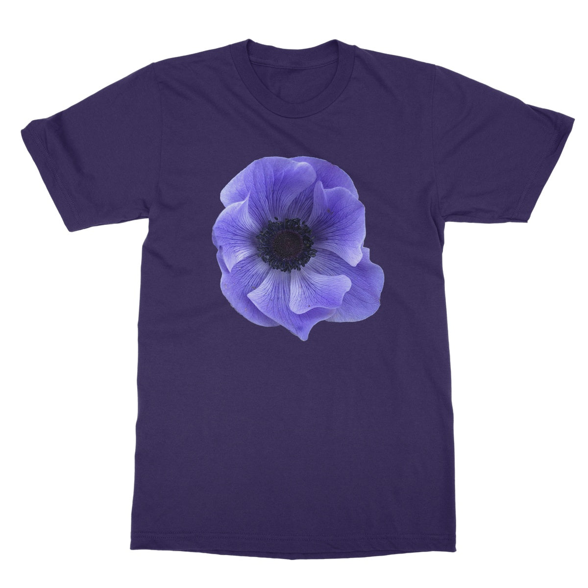 Mistral Blue Anemone Flower Softstyle T-Shirt