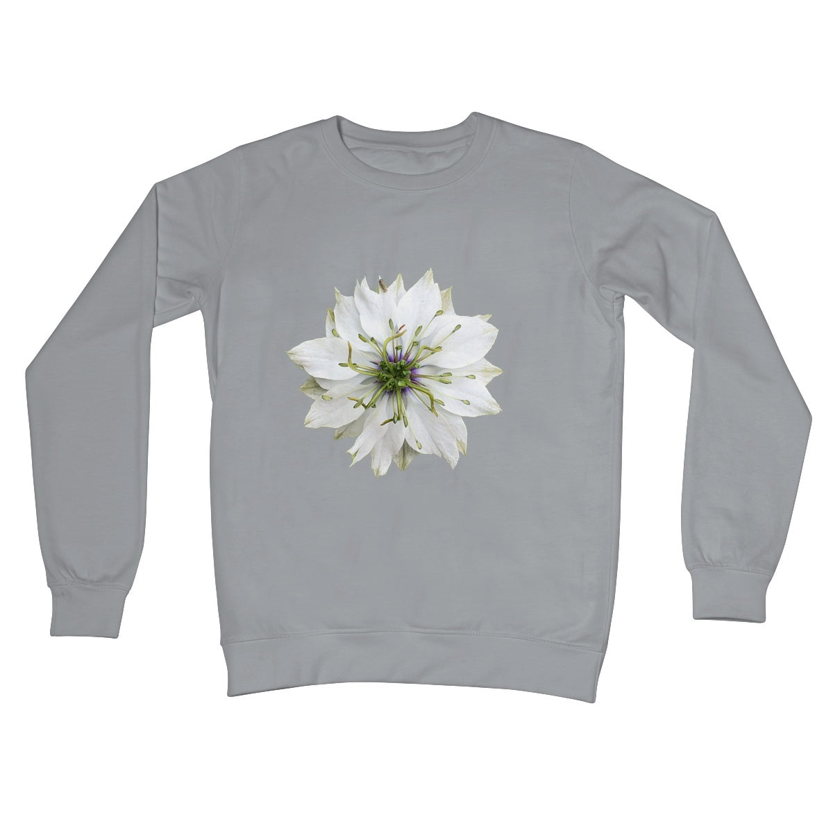 Love in the Mist Crew Neck Sweatshirt - Nature of Flowers