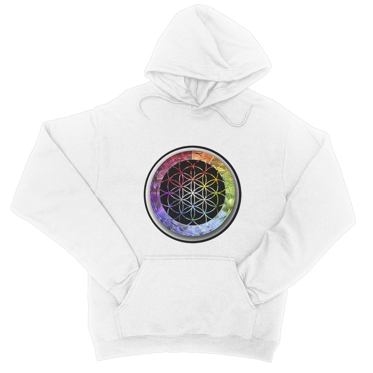 Flower of Life Rainbow College Hoodie - Nature of Flowers