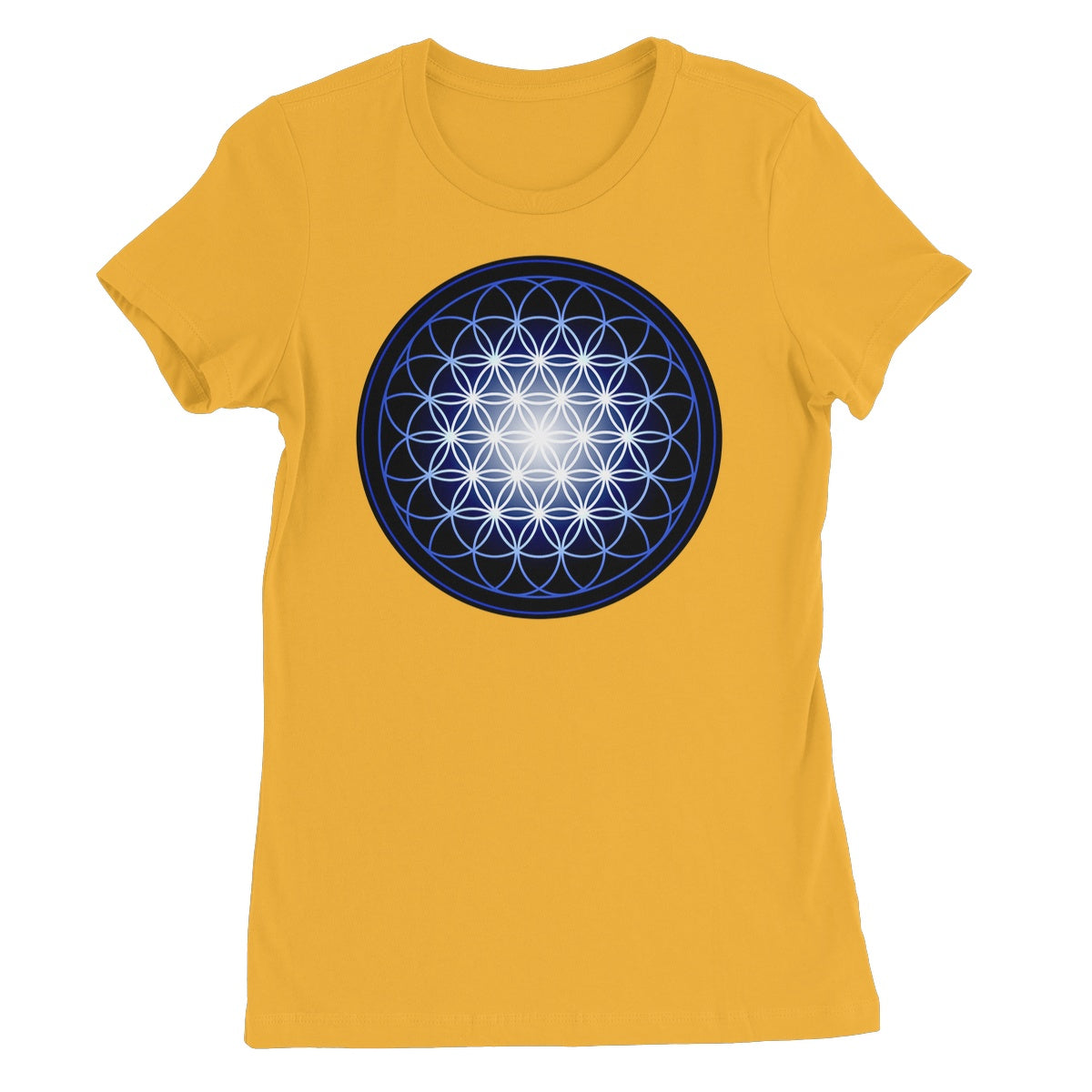 Flower of Life in Blue Women's T-Shirt - Nature of Flowers