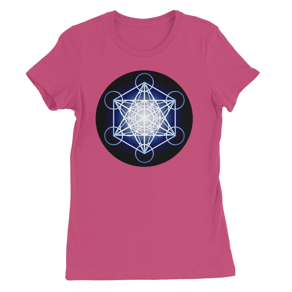 Metatron's Cube in Blue Women's T-Shirt - Nature of Flowers