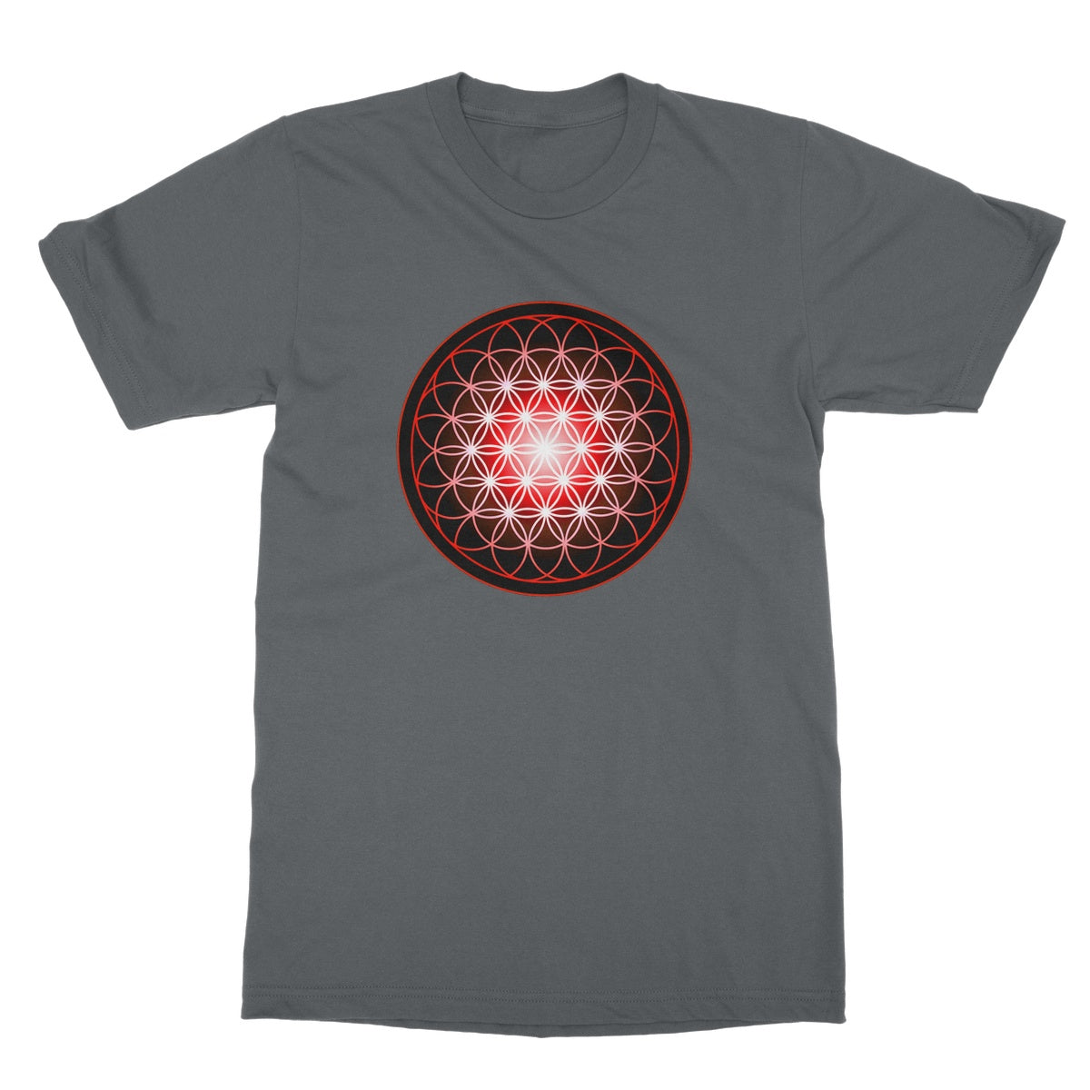 Flower of Life in Red Softstyle T-Shirt