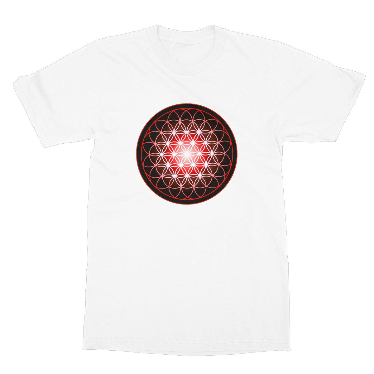 Flower of Life in Red Softstyle T-Shirt