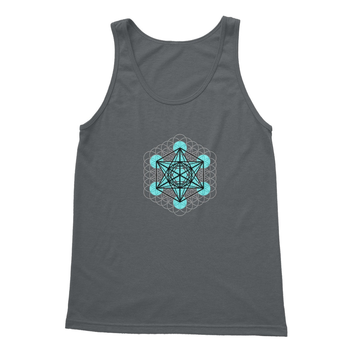 Fruit of Life, Metatron’s Cube Softstyle Tank Top - Nature of Flowers