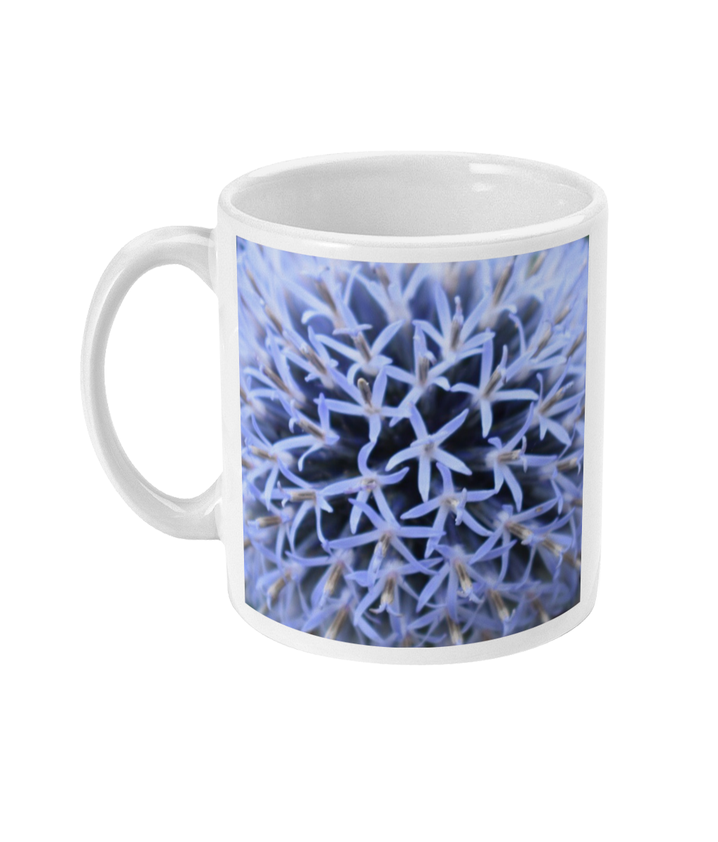 "The Blue Maze Circle" Blue Double Flower Mug - Nature of Flowers