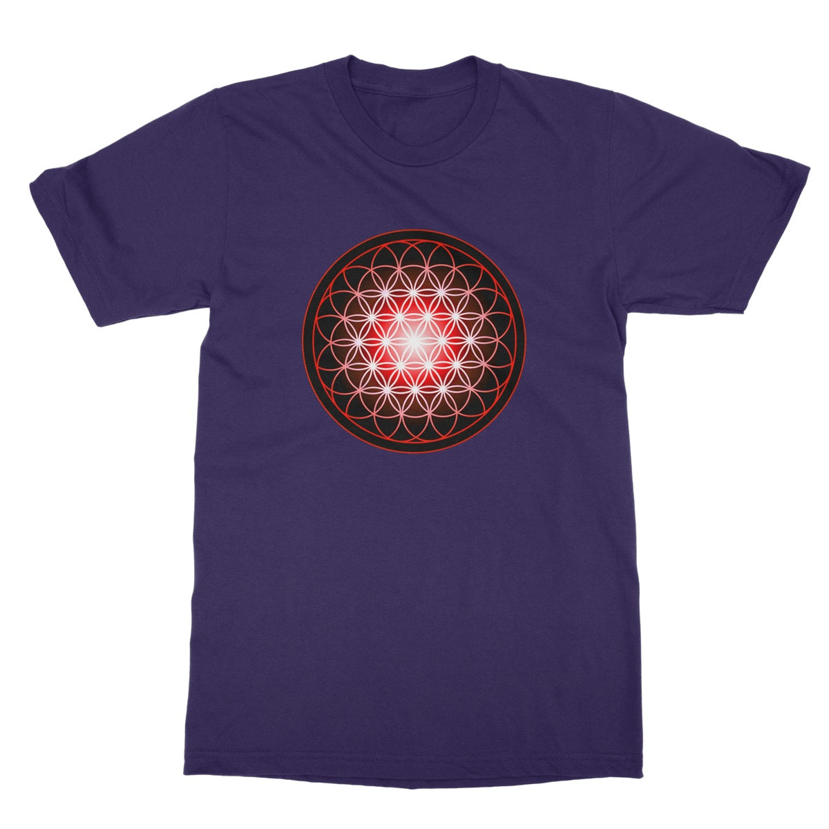 Flower of Life in Red Softstyle T-Shirt