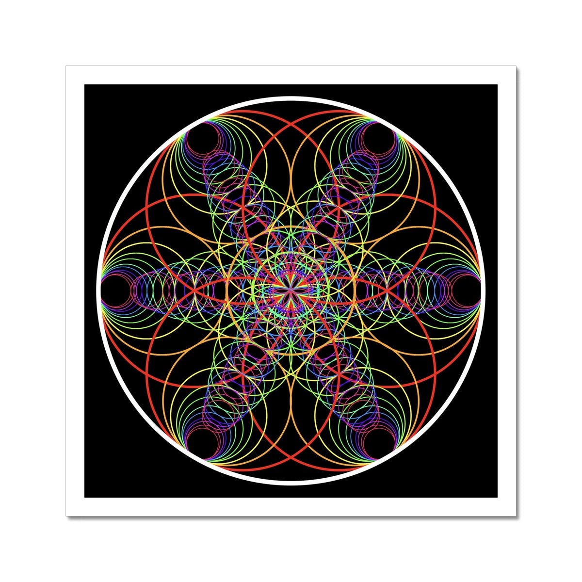 Six Sound Waves in a Circle C-Type Print