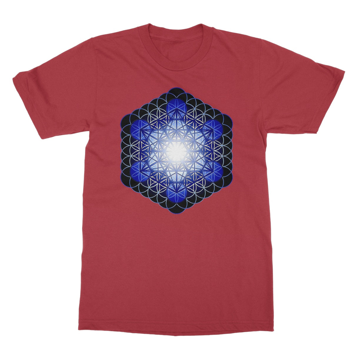 Fruit of Life Glow in Blue Softstyle T-Shirt