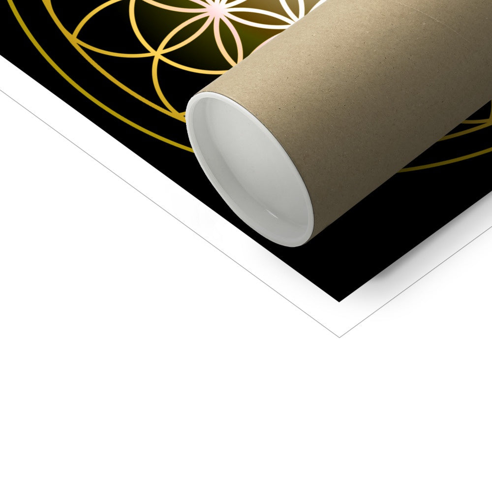 Flower of Life in Gold Print C-Type Print - Nature of Flowers