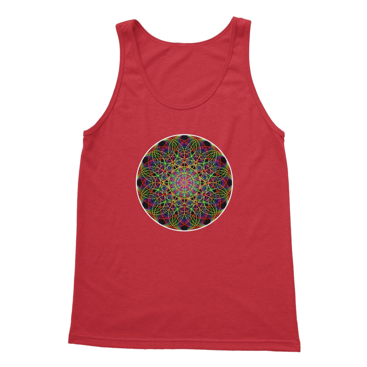 Twelve Sound Waves in a Circle Softstyle Tank Top - Nature of Flowers