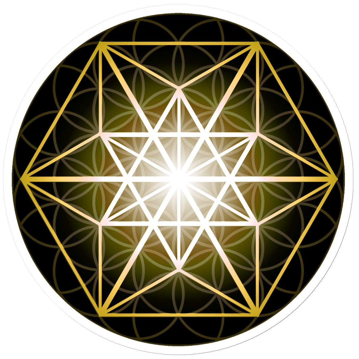 Vector Equilibrium in Gold Sticker