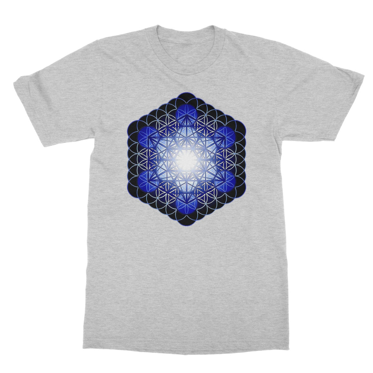 Fruit of Life Glow in Blue Softstyle T-Shirt