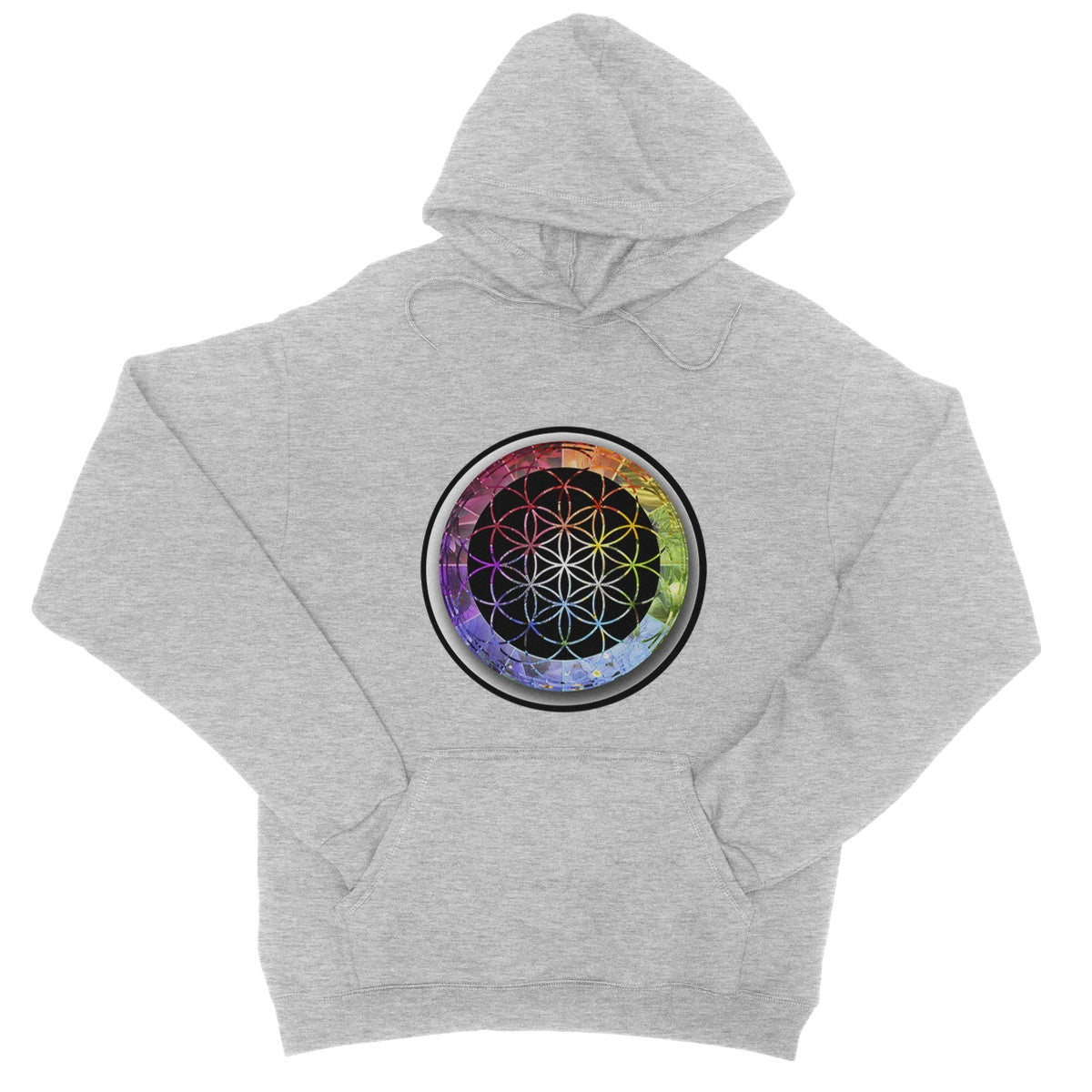 Flower of Life Rainbow College Hoodie - Nature of Flowers