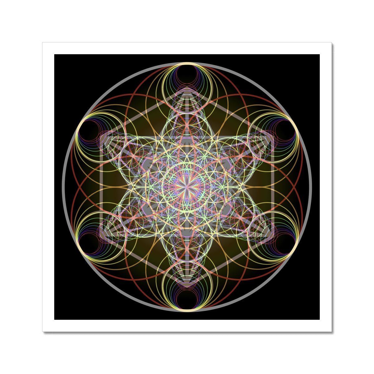 Metatron's Cube Waves print C-Type Print