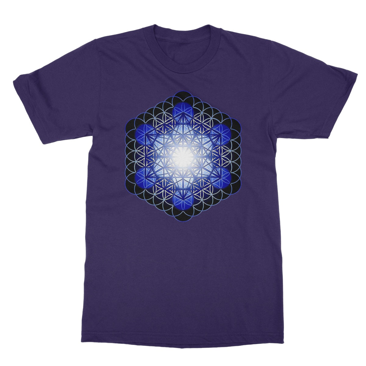 Fruit of Life Glow in Blue Softstyle T-Shirt