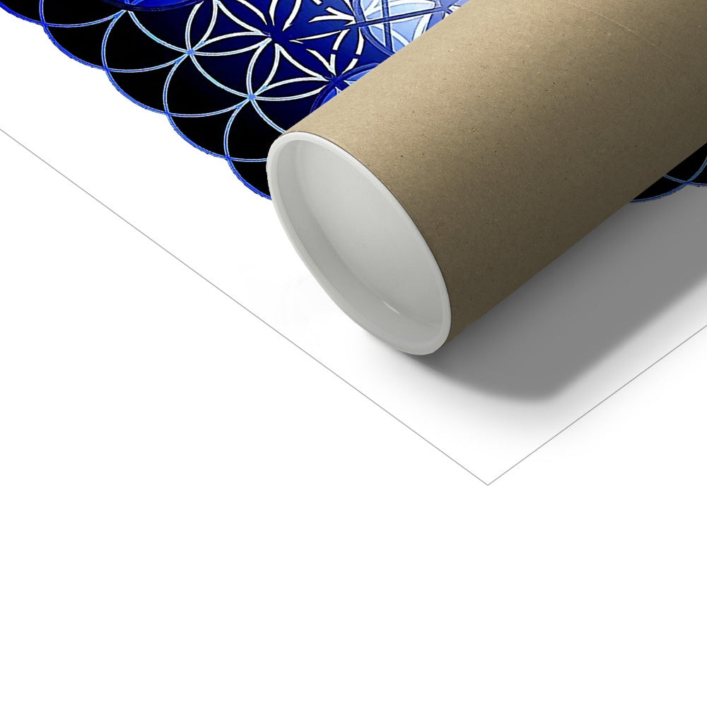 Fruit of Life Glow in Blue C-Type Print
