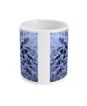 "The Blue Maze Circle" Blue Double Flower Mug - Nature of Flowers