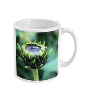 "The next flower waiting to happen" Green Bud Double Flower Mug - Nature of Flowers