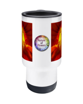 Orange Flower Travel Mug - Nature of Flowers