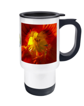 Orange Flower Travel Mug - Nature of Flowers