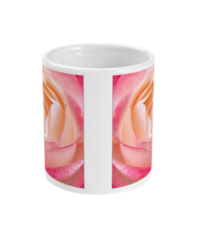 "Deep inside the mellowness" Pink Rose Double Flower Mug - Nature of Flowers