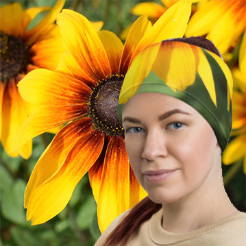 Yellow Flower Neck Gaiter - Nature of Flowers